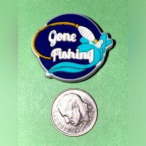 (10 for $15) Gone Fishing fishermen Crocs Shoe Charms